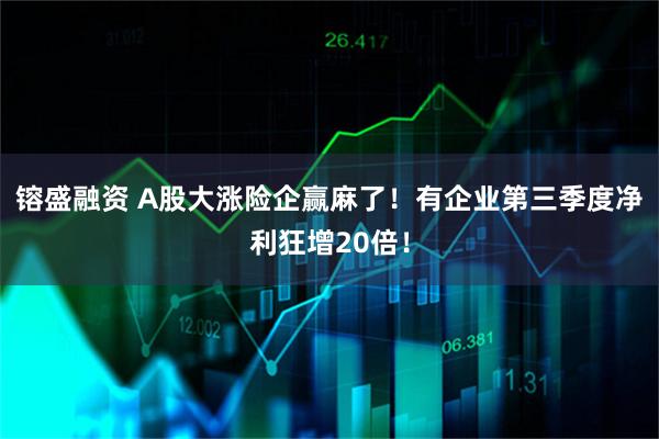 镕盛融资 A股大涨险企赢麻了！有企业第三季度净利狂增20倍！