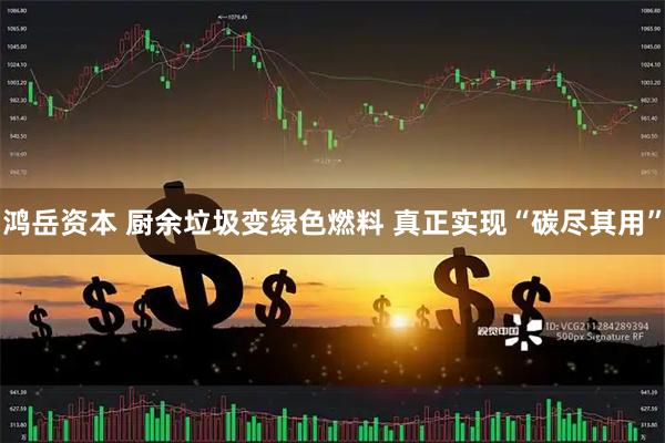 鸿岳资本 厨余垃圾变绿色燃料 真正实现“碳尽其用”